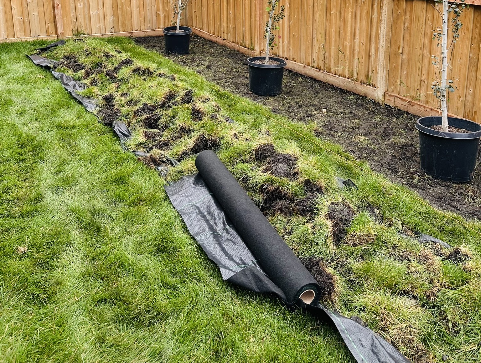 Weed Barrier Fabric Installation